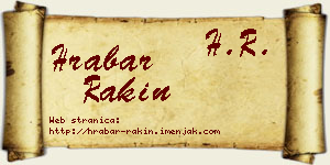 Hrabar Rakin vizit kartica